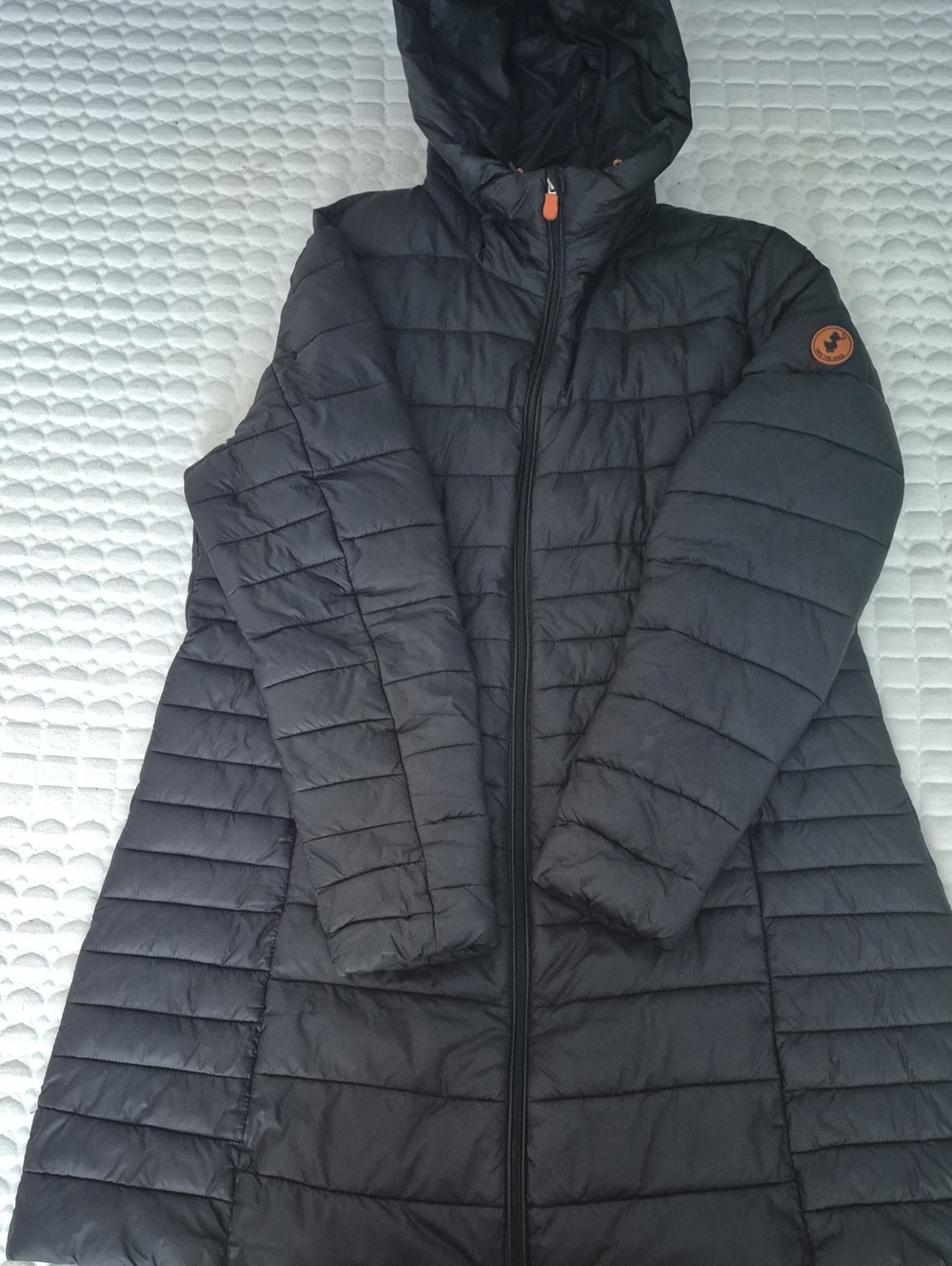 SAVE THE DUCK Women's Black Quilted Hooded Puffer Coat